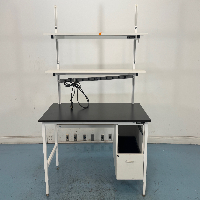 Formaspace 5' Stationary Lab Bench w/ Upper Mounted Shelving image 2
